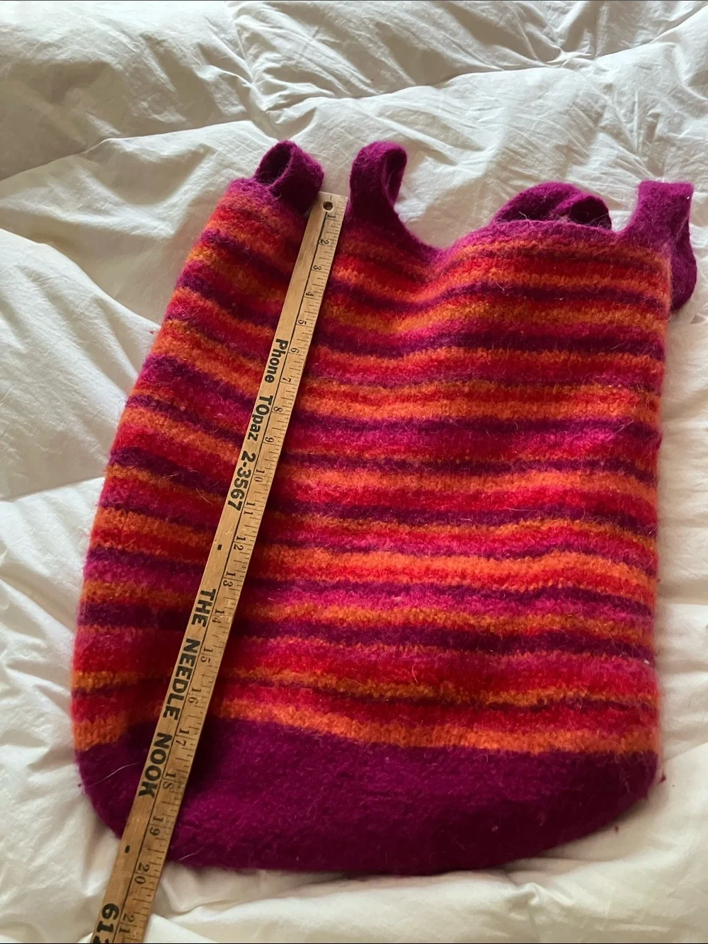 Felted Wool bag for beach or market or overnights huge 19” hand made wool